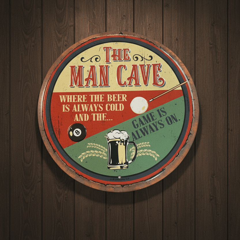 Mancave Metal Sign Made in the USA - The Whiskey Cave