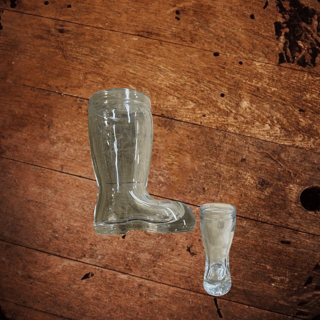 Mini Clear Glass Boot Shot Glass - The Whiskey Cave