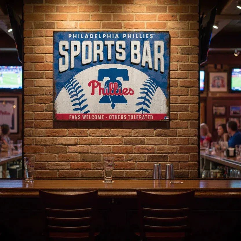 MLB Philadelphia Phillies Sports Bar Metal Sign - The Whiskey Cave