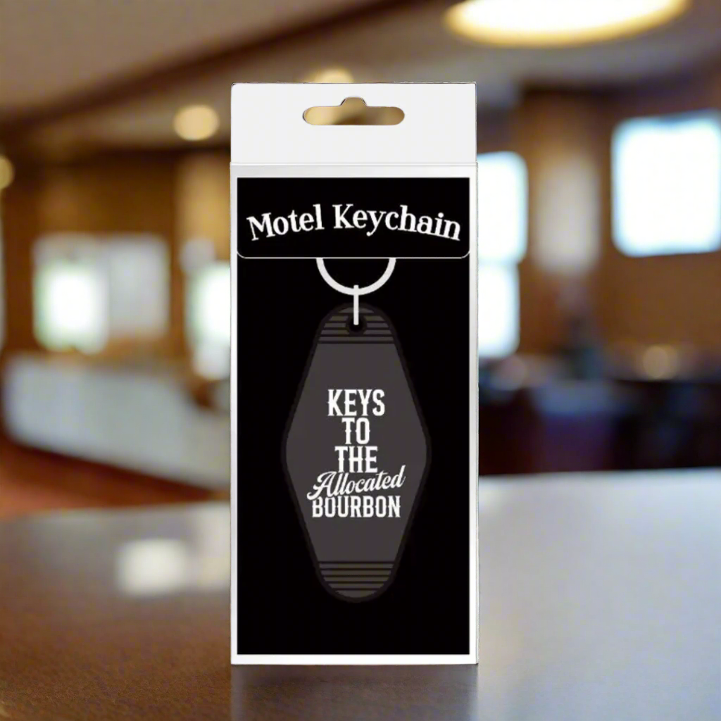 Motel Style Acrylic Key Ring Allocated Bourbon - The Whiskey Cave