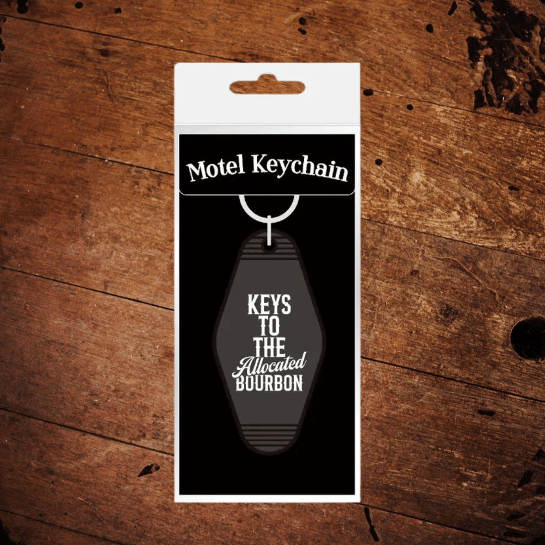Motel Style Acrylic Key Ring Allocated Bourbon - The Whiskey Cave