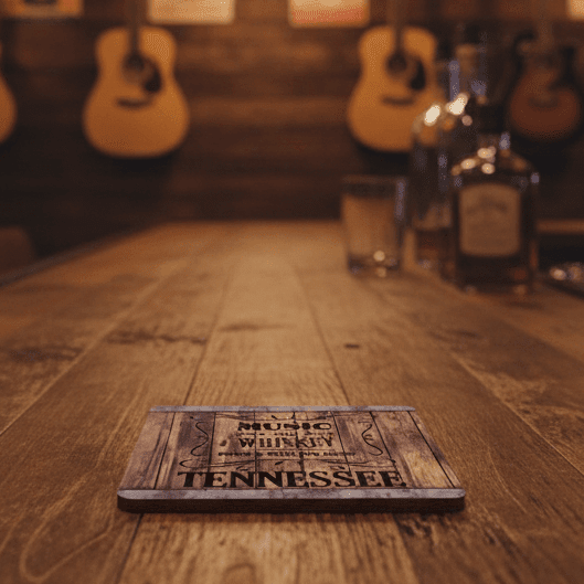Music Tennessee Whiskey Cork Back Coaster - The Whiskey Cave