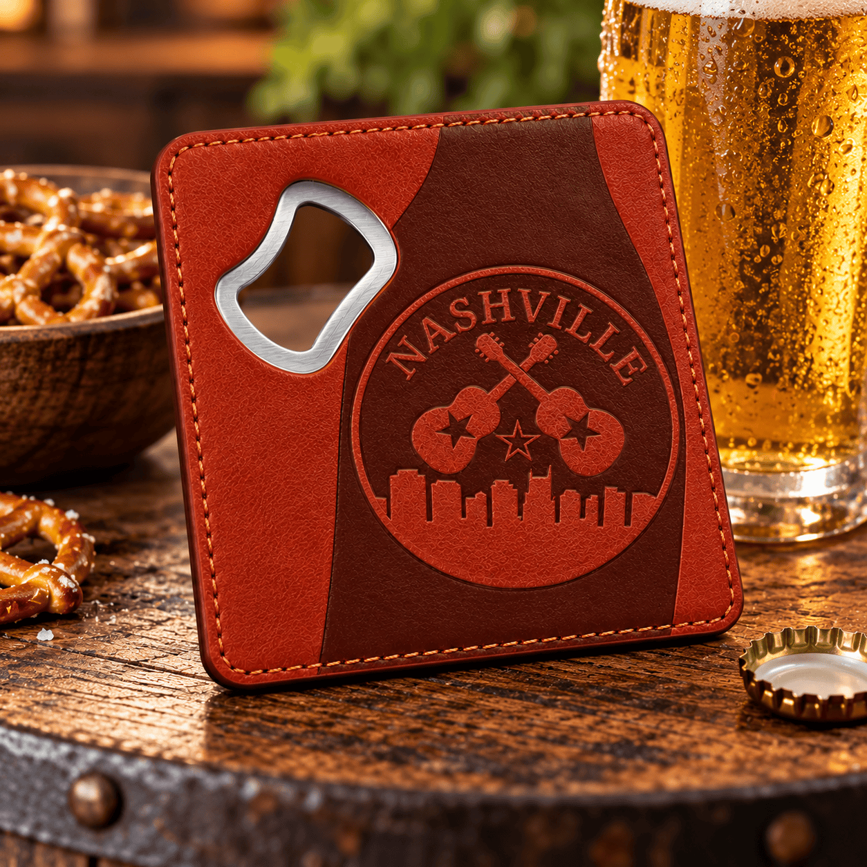 Nashville Coaster/Bottle Opener - The Whiskey Cave