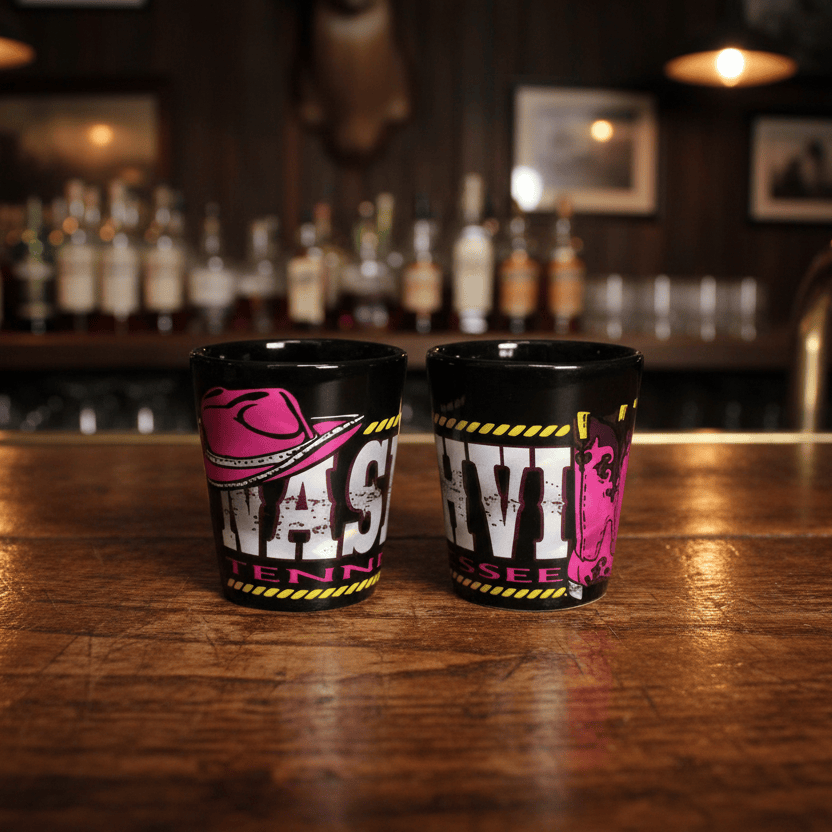 Nashville Cowboy Hat and Boots Shot Glass - The Whiskey Cave