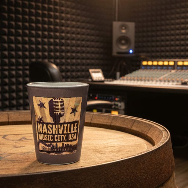 Nashville Vintage Look Shot Glass - The Whiskey Cave