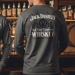 NEW Jack Daniel’s Long Sleeve Gray T-shirt - The Whiskey Cave