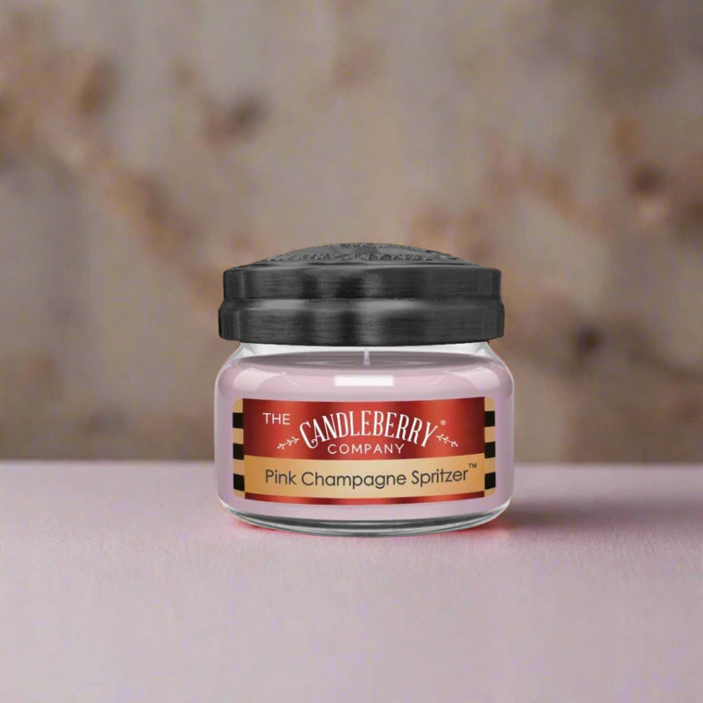 Pink Champagne Spritzer 4 ounce Soy Blend Candle Made in the USA by Candleberry - The Whiskey Cave