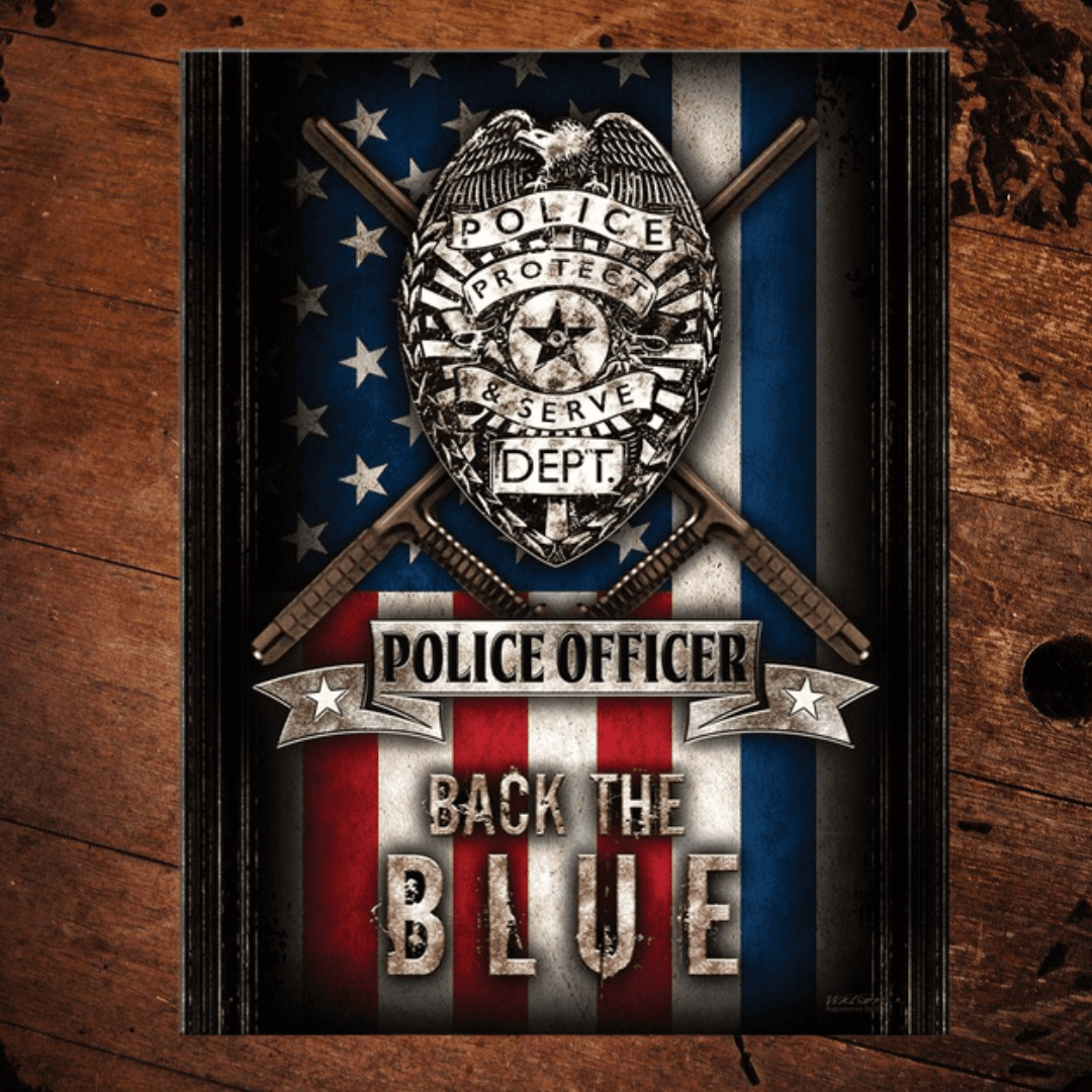 Police Metal Sign made in the USA - The Whiskey Cave