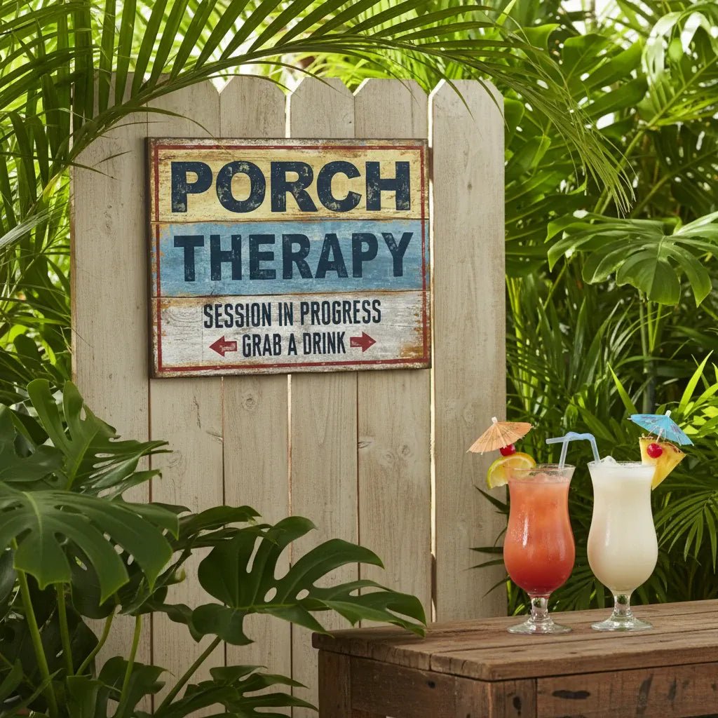 Porch Therapy Sign - The Whiskey Cave
