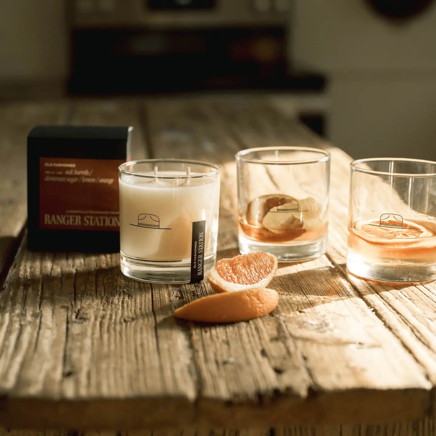 Ranger Station Old Fashioned Candle Cocktail Glass - The Whiskey Cave