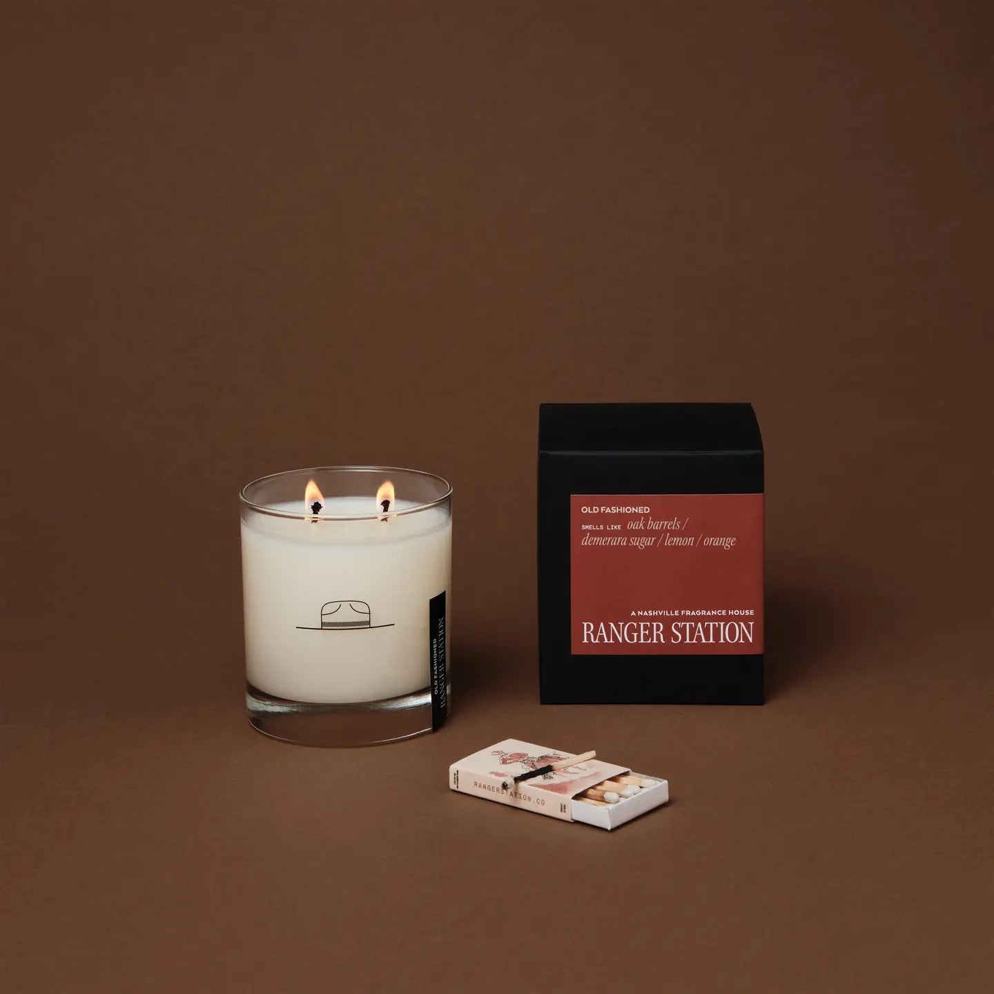 Ranger Station Old Fashioned Candle Cocktail Glass - The Whiskey Cave