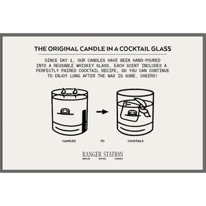 Ranger Station Old Fashioned Candle Cocktail Glass - The Whiskey Cave