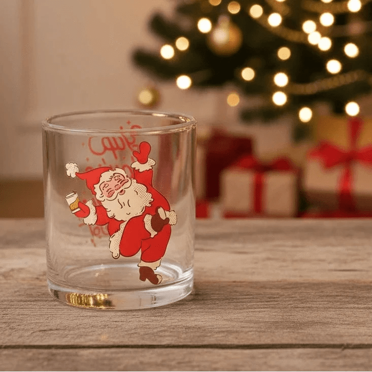 Santa Naughty List Christmas Rocks Glass - The Whiskey Cave
