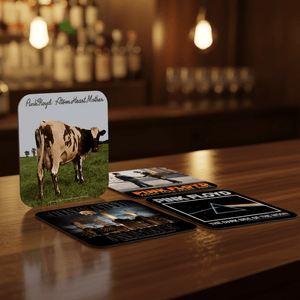 Set of 4 Pink Floyd Cork Back Coasters