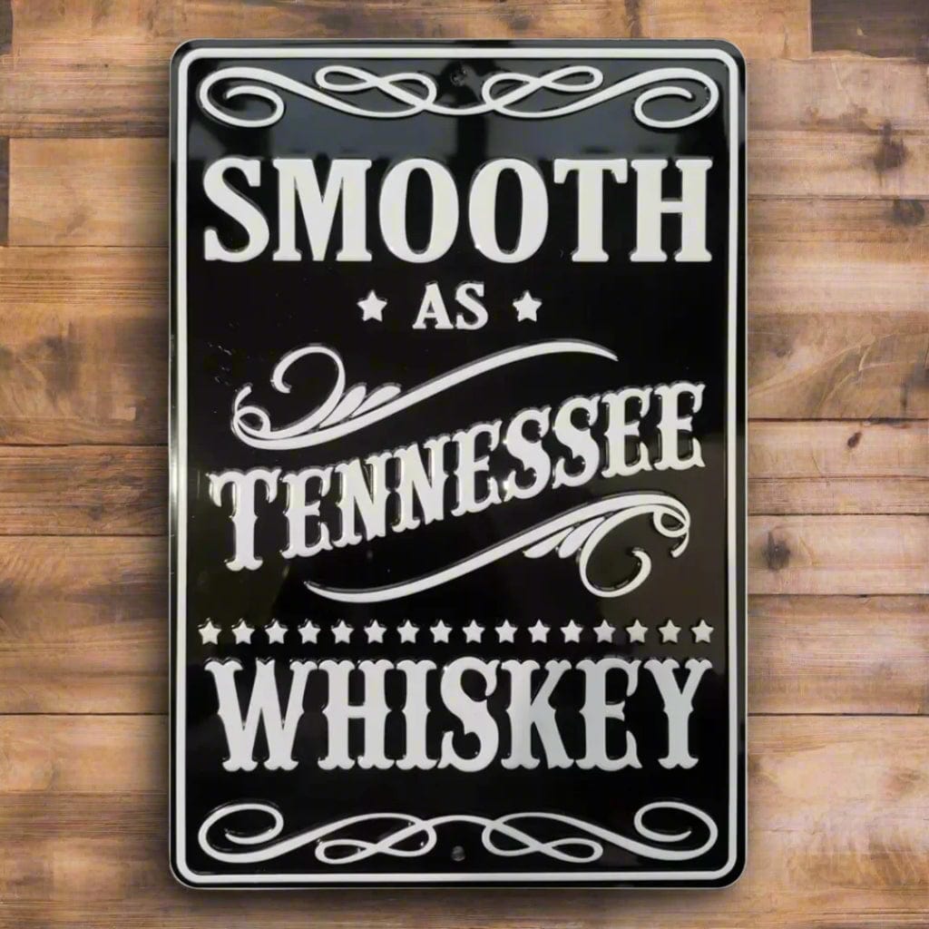 Smooth as Tennessee Whiskey Tin Sign - The Whiskey Cave