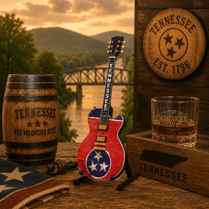 Tennessee Mini 10” Display Guitar with Stand - The Whiskey Cave