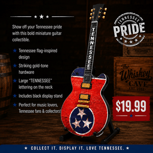 Tennessee Mini 10” Display Guitar with Stand - The Whiskey Cave