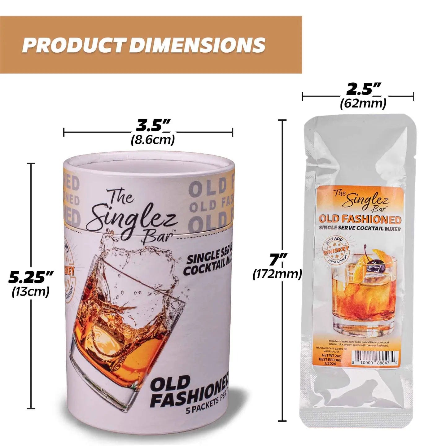 The Singlez Whiskey Old Fashioned Cocktail Mixes - The Whiskey Cave