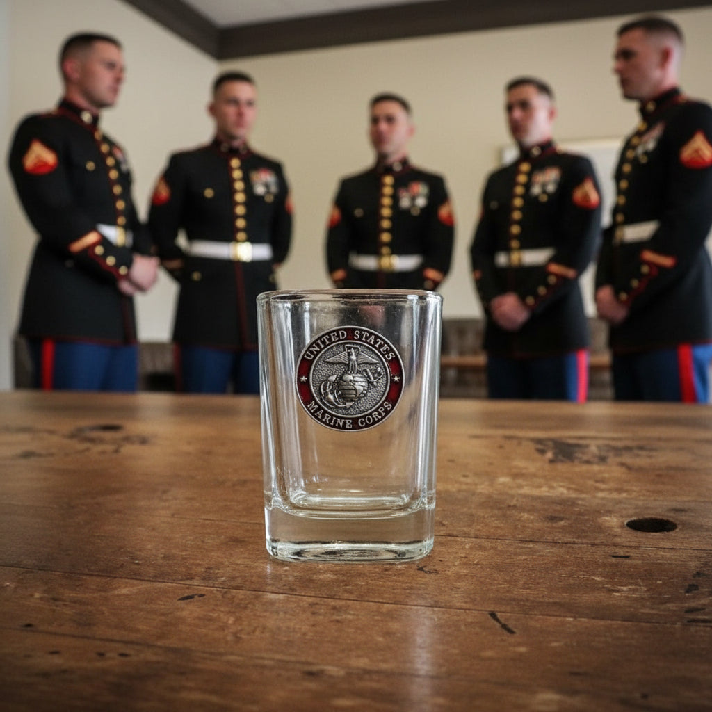 USA Marine Corps Shot Glass - The Whiskey Cave
