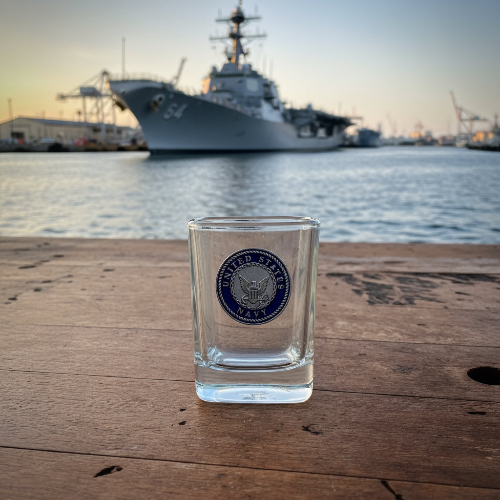 USA Navy Shot Glass - The Whiskey Cave