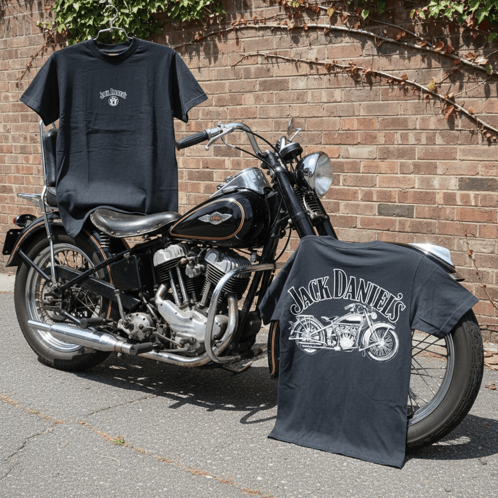 Vintage new with tags Jack Daniel’s Motorcycle T-Shirt - The Whiskey Cave