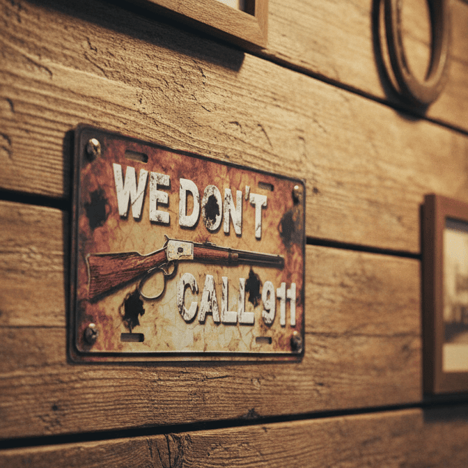 We Don’t Call 911 License Plate - The Whiskey Cave