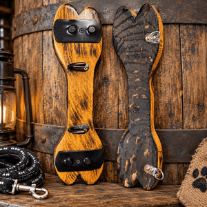 Whiskey Barrel Stave Pet Leash Rack - The Whiskey Cave