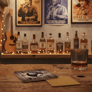 Willie Nelson Cork Back Coaster - The Whiskey Cave