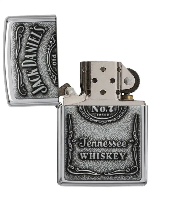 Zippo Jack Daniel's Chrome Lighter - The Whiskey Cave