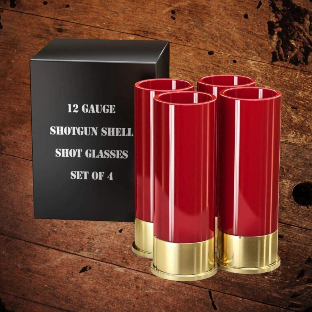 12 Gauge Shot Glasses Boxed Set of 4 - The Whiskey Cave