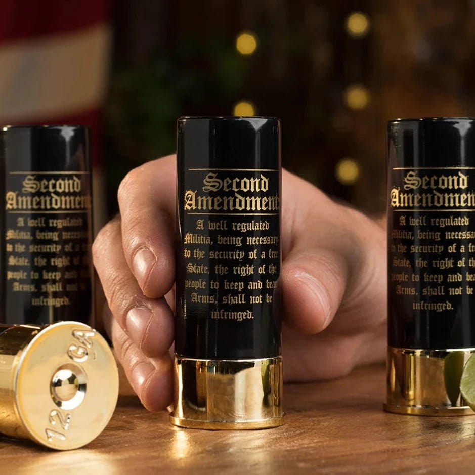 12 Gauge Shot Glasses Boxed Set of 4 Second Amendment - The Whiskey Cave