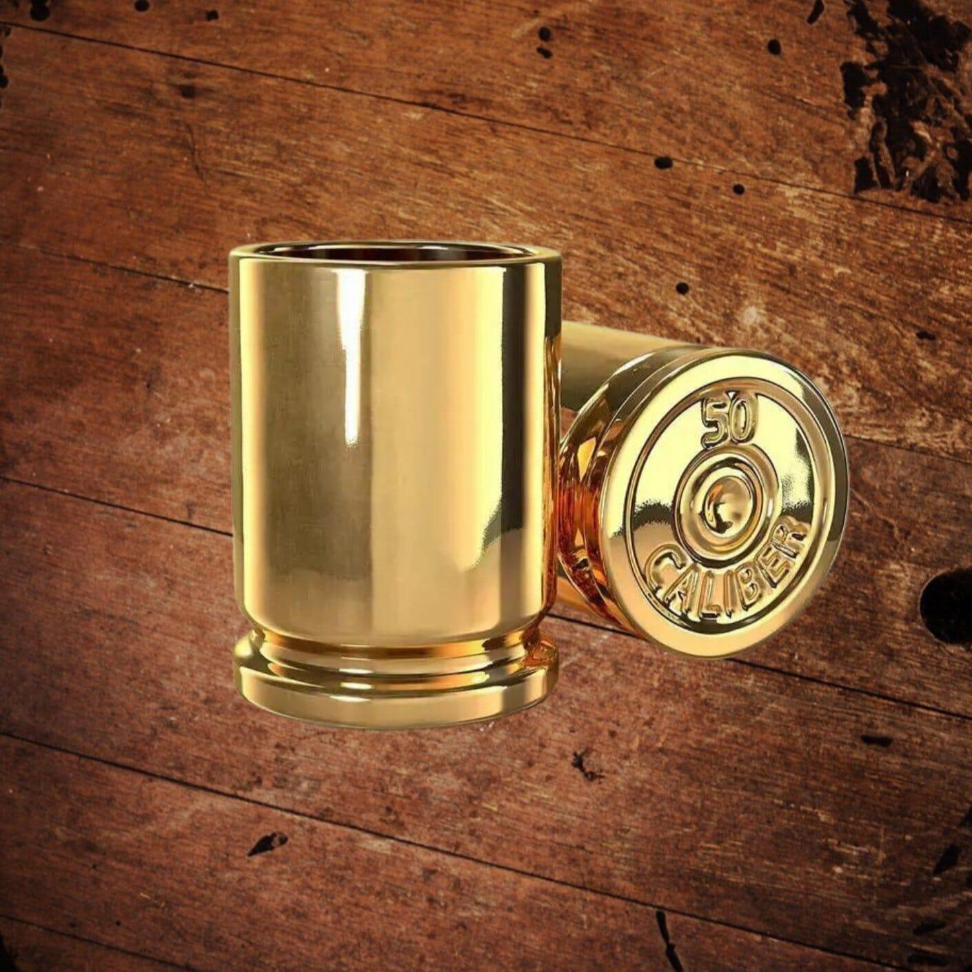 50 Caliber Shot Glasses - Set of 2 - The Whiskey Cave