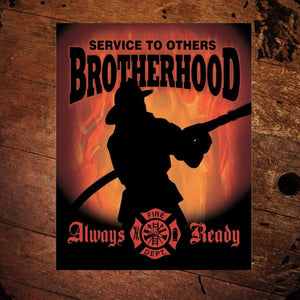 Always Ready Firefighter Metal Sign - The Whiskey Cave