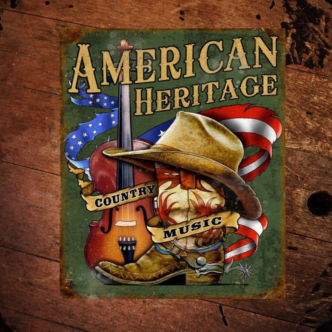American Heritage Metal Sign - The Whiskey Cave