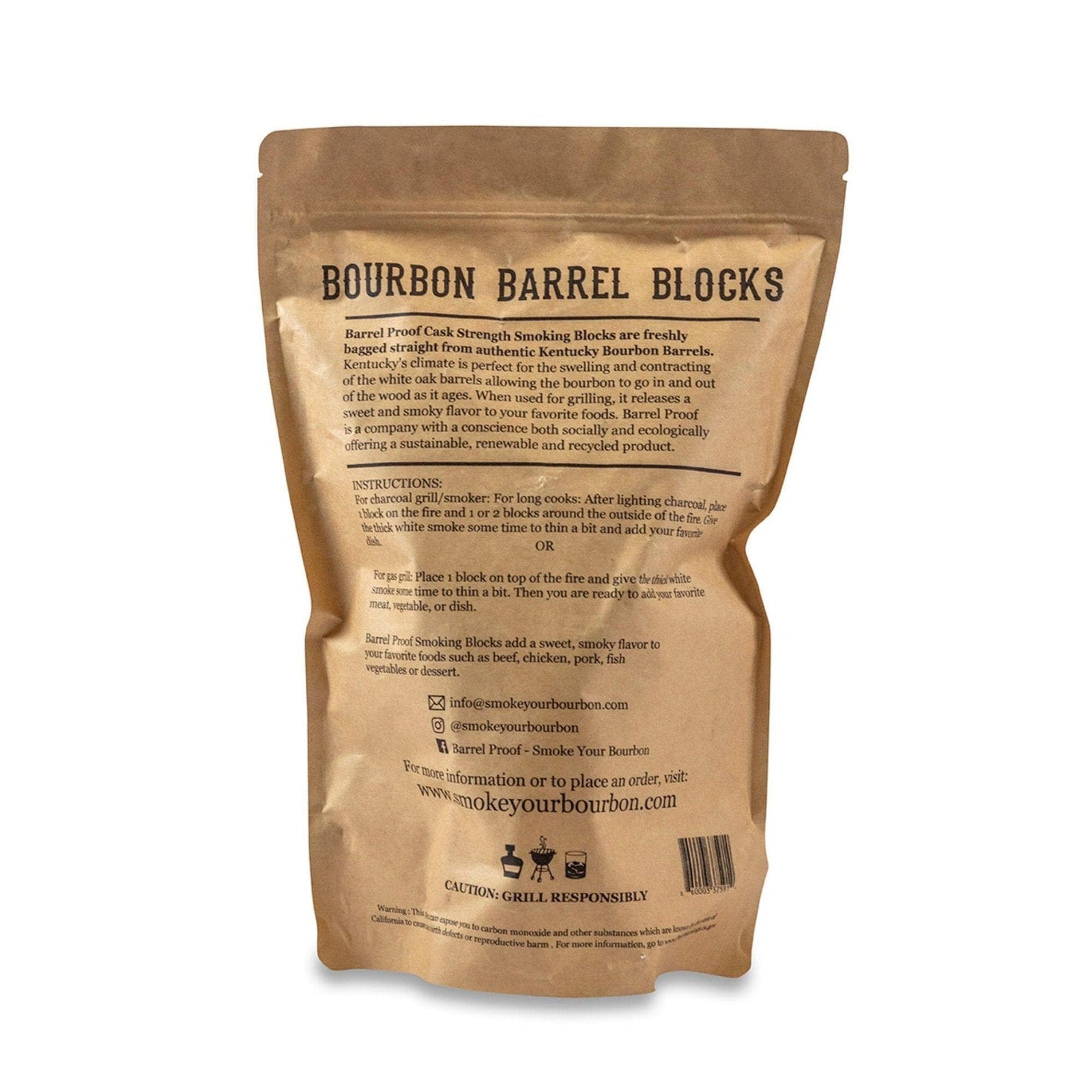 Barrel Proof Bourbon Barrel Grilling Blocks - The Whiskey Cave