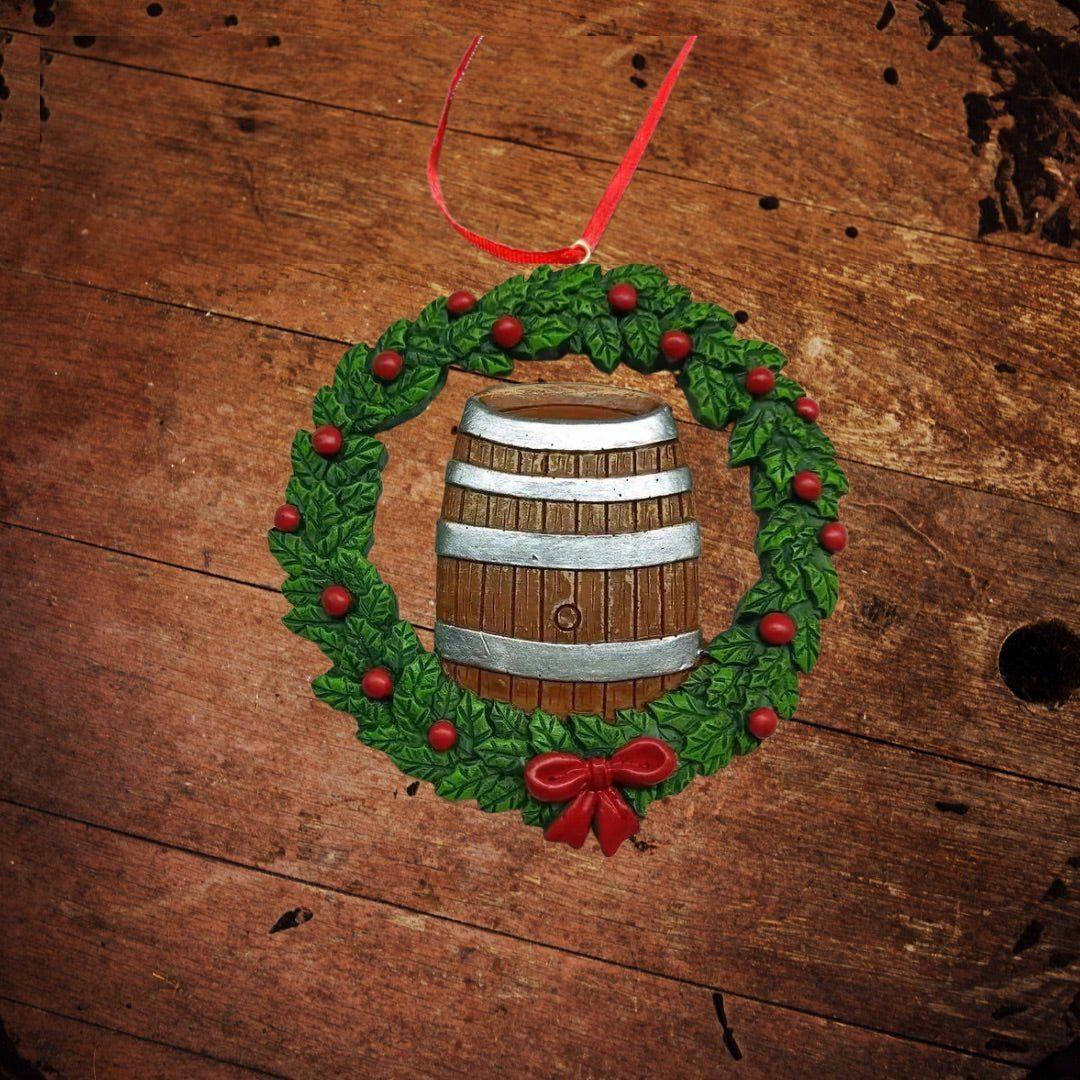 Barrel Wreath Ornament - The Whiskey Cave