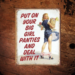 Big Girl Panties Metal Sign - The Whiskey Cave