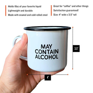 Brewery Swag Enameled Mug May Contain Alcohol - The Whiskey Cave