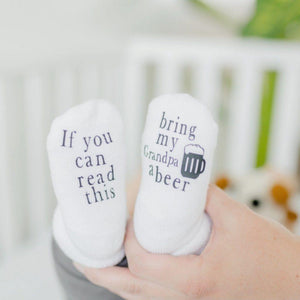 Bring My Grandpa a Beer Baby Socks - The Whiskey Cave