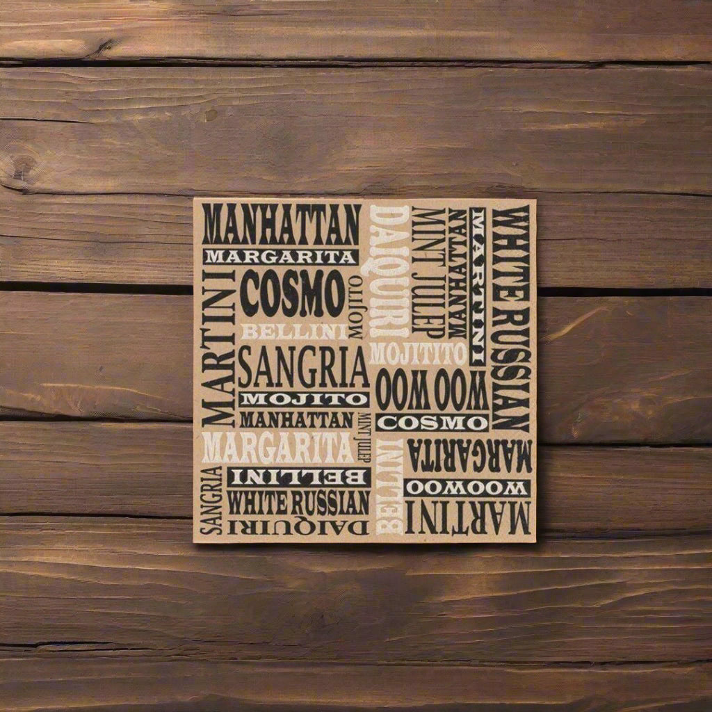 Brown Paper Drinks Cocktail Napkins - The Whiskey Cave