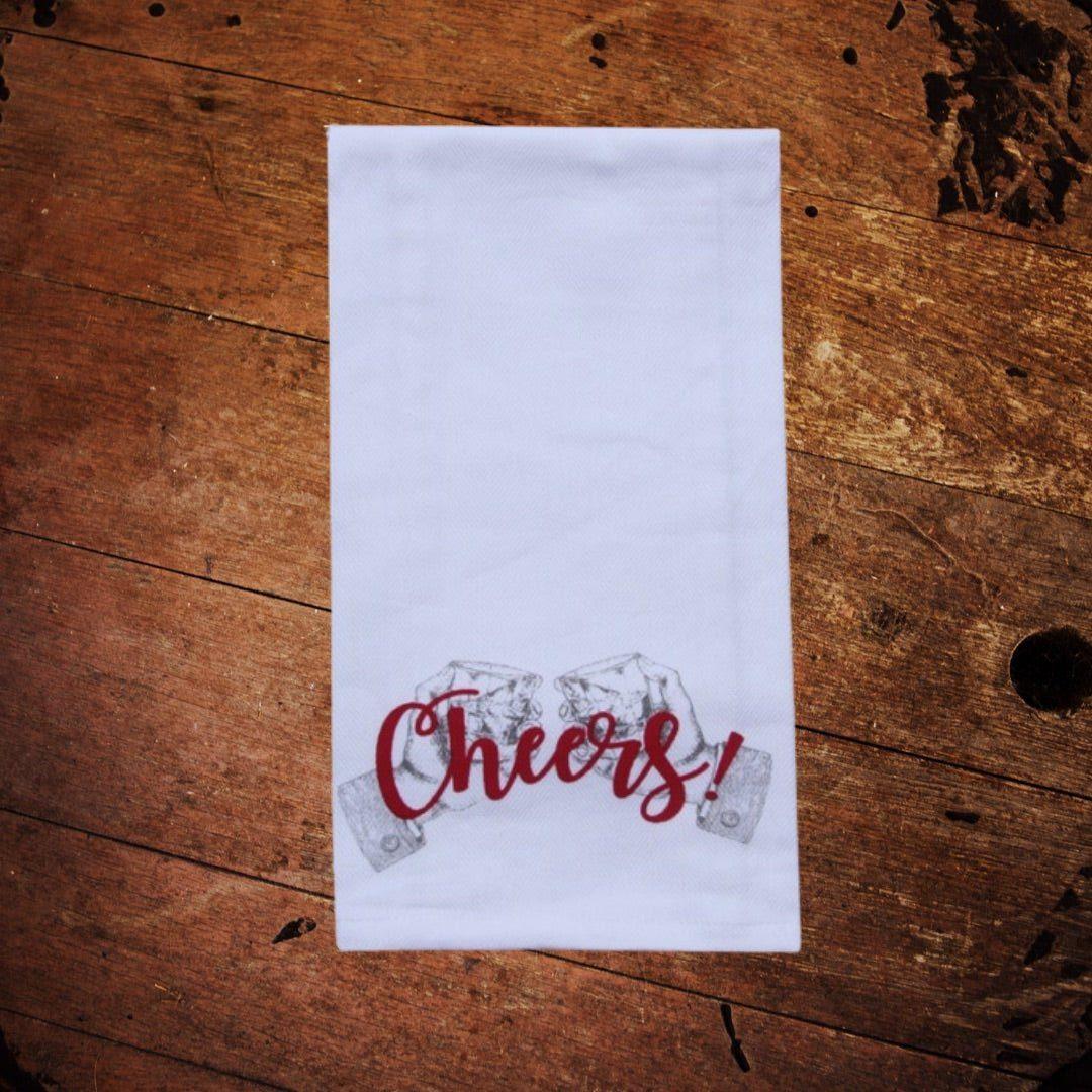 Cheers 100% Cotton Bar Towel - The Whiskey Cave