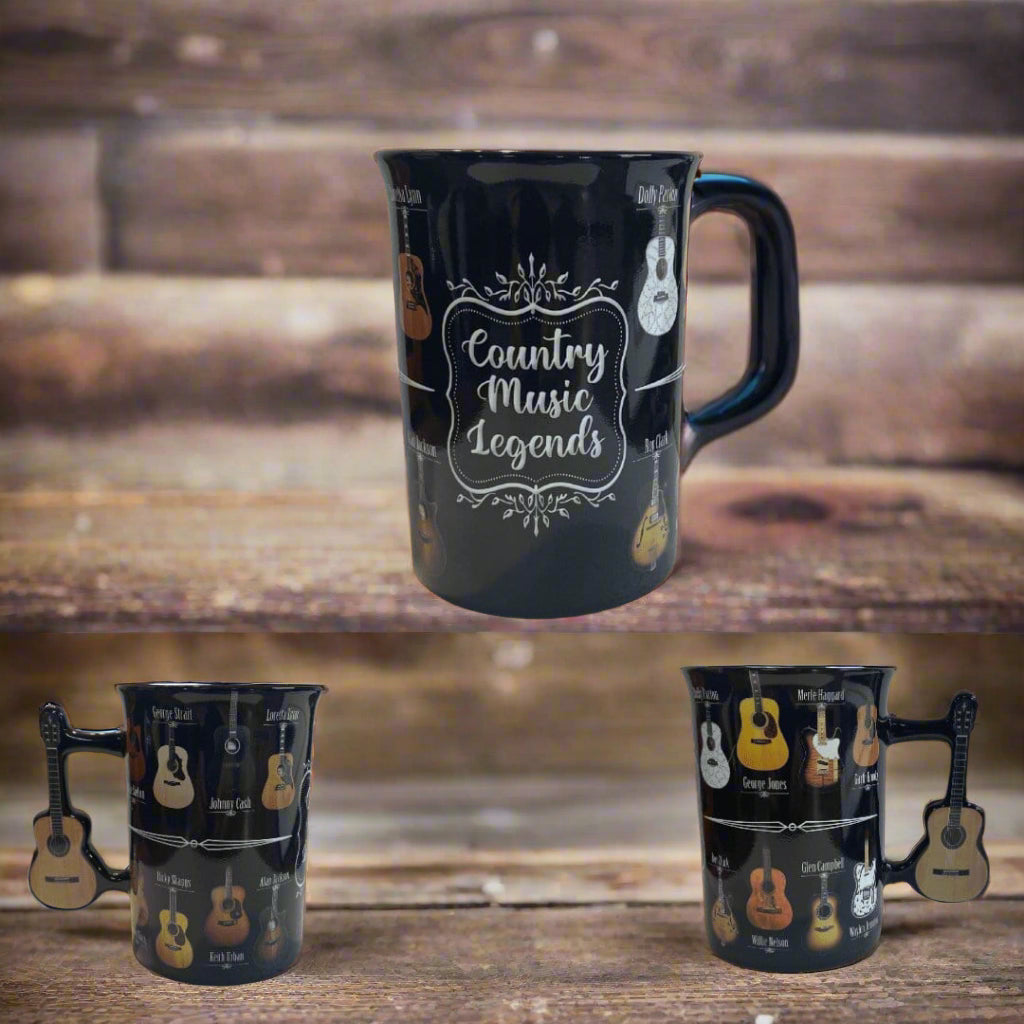 Country Music Legends Guitar Handle Mug - The Whiskey Cave