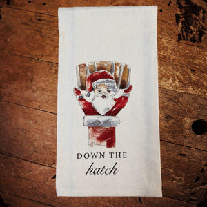 Down the Hatch 100% Cotton Bar Towel - The Whiskey Cave