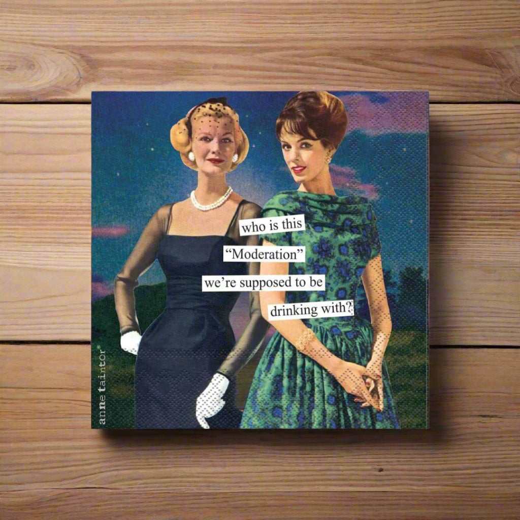 Drinking in Moderation Cocktail Napkins - The Whiskey Cave