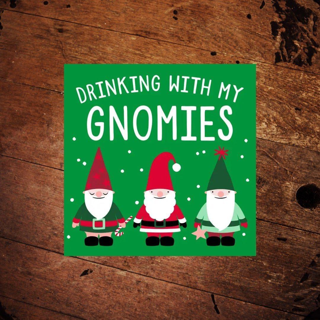 Drinking with my Gnomies Cocktail Napkins - The Whiskey Cave