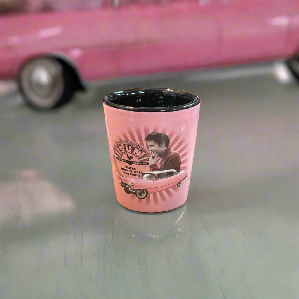 Elvis Pink Sun Records Shot Glass - The Whiskey Cave