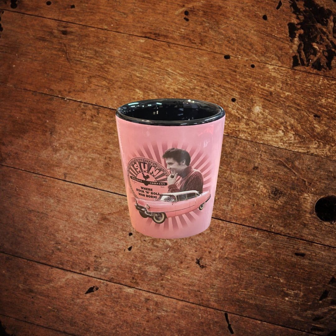 Elvis Pink Sun Records Shot Glass - The Whiskey Cave
