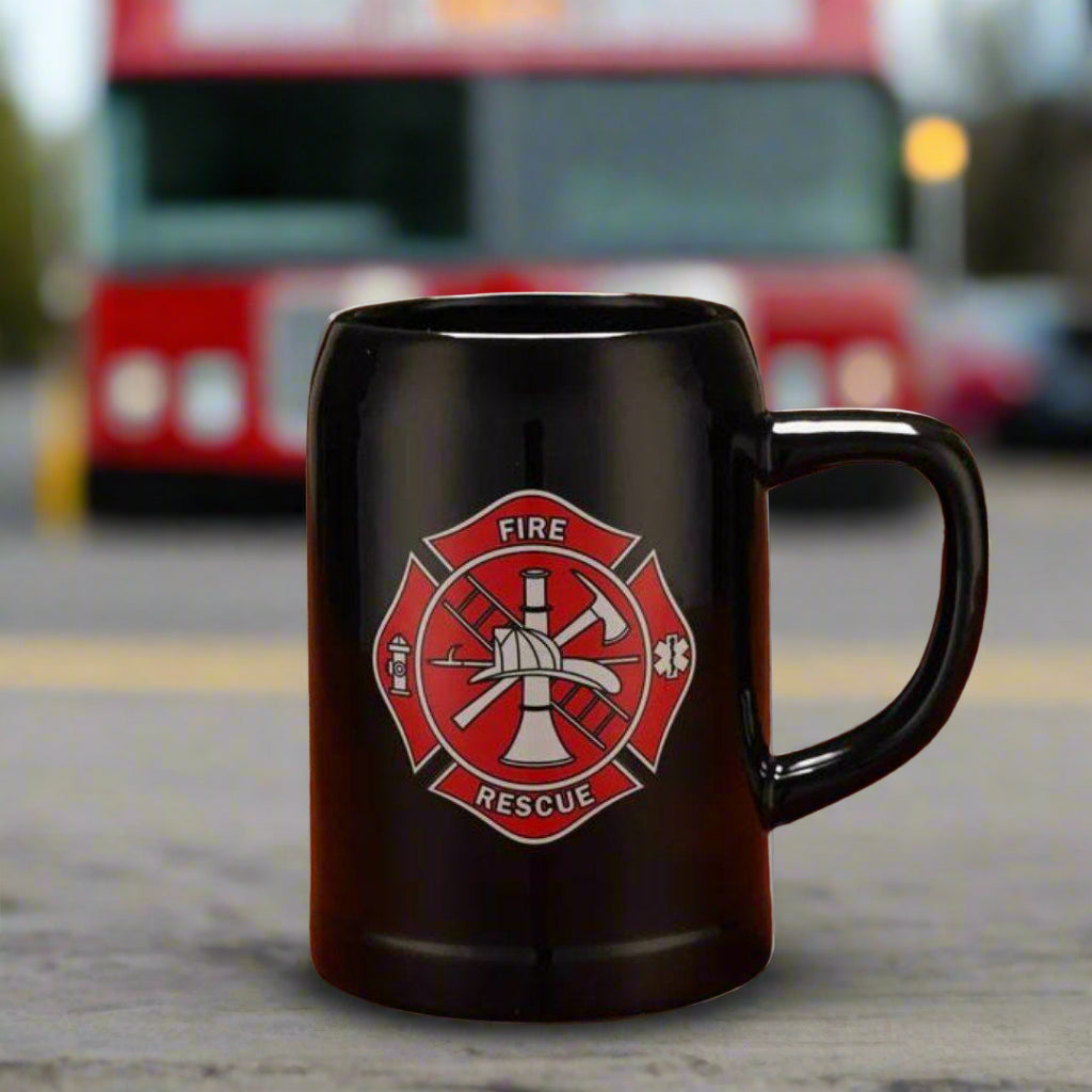 Firefighters Maltese Cross Stoneware Mug - The Whiskey Cave