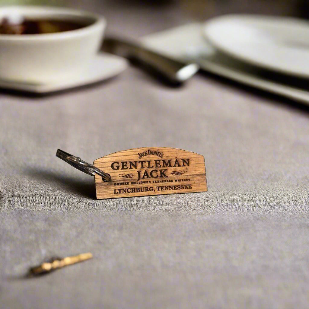 Gentleman Jack Daniel’s Wood Key Ring - The Whiskey Cave