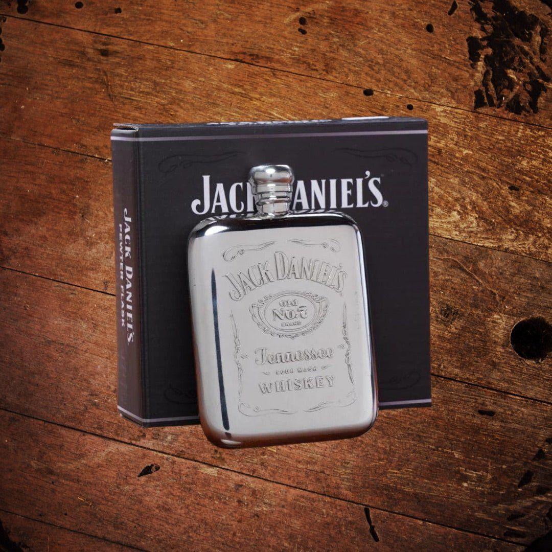 Genuine Pewter Jack Daniel’s Black Label Flask - The Whiskey Cave